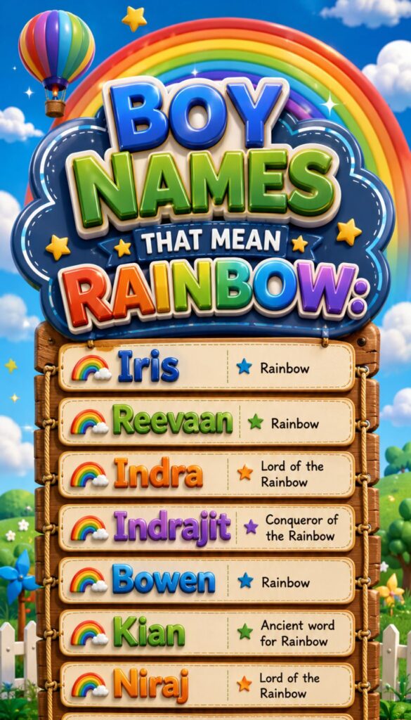 Boy Names That Mean Rainbow