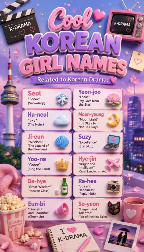Cool Korean Girl Names Related to Korean Drama