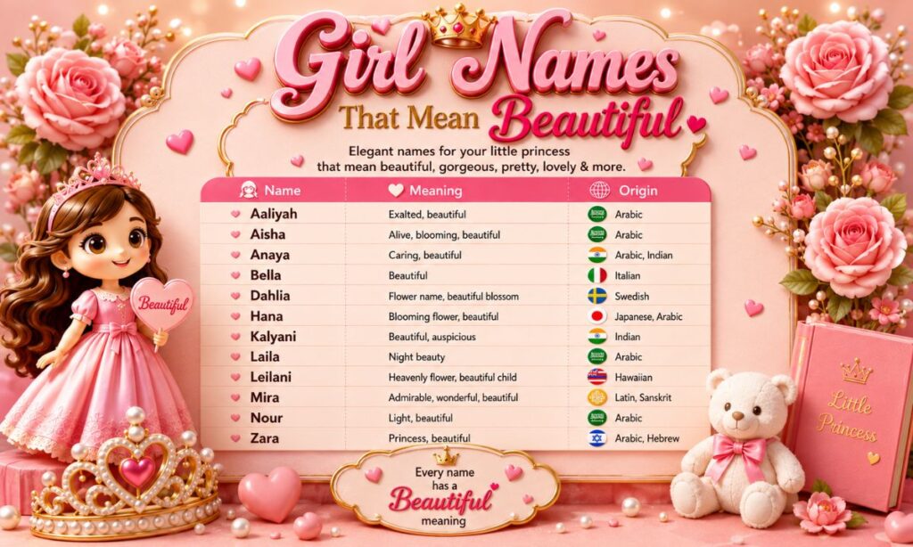 Girl Names That Mean Beautiful