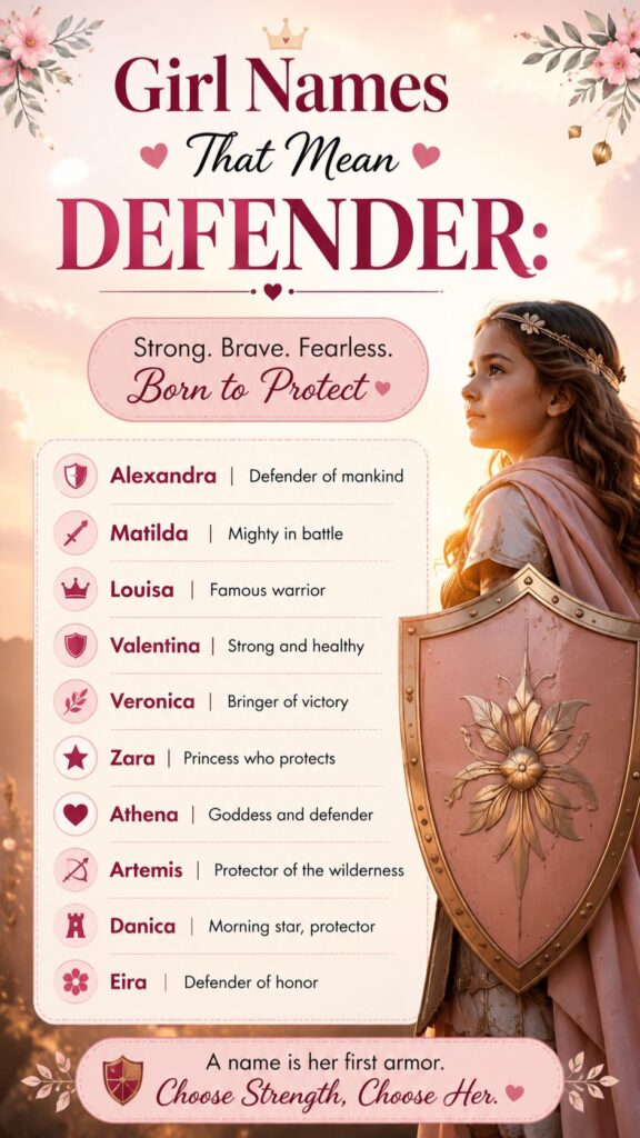 Girls Names That Mean Defender