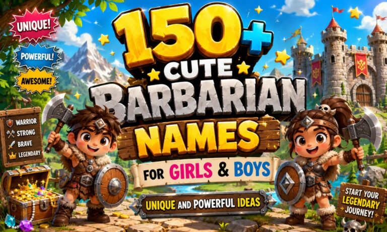 _150+ Cute Barbarian Names for Girls & Boys Unique and Powerful Ideas.