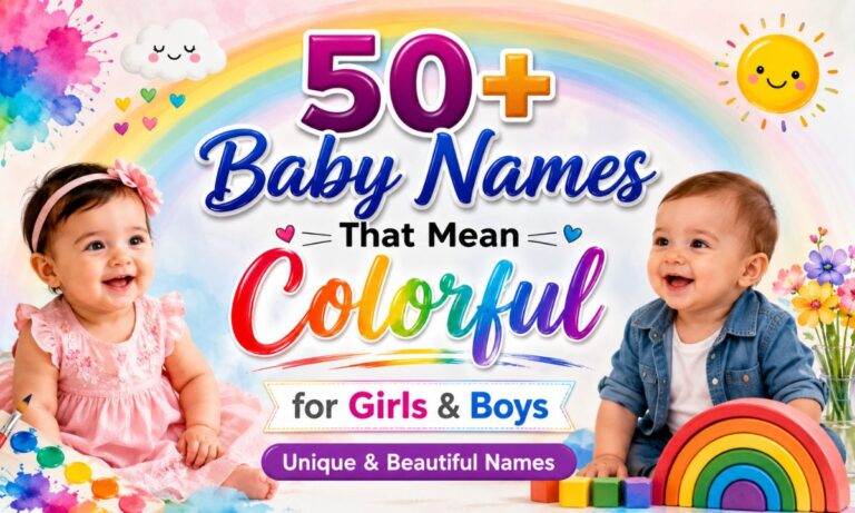 50+ Baby Names That Mean Colorful for Girls & Boys Unique & Beautiful Names