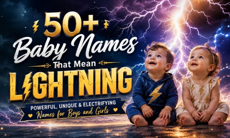 50+ Baby Names That Mean Lightning Powerful, Unique & Electrifying Names for Boys and Girls