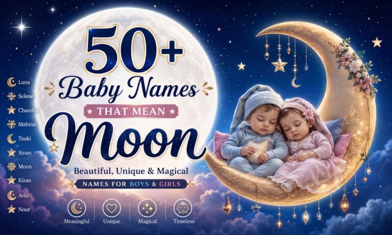 50+ Baby Names That Mean Moon Beautiful, Unique & Magical Names for Boys & Girls