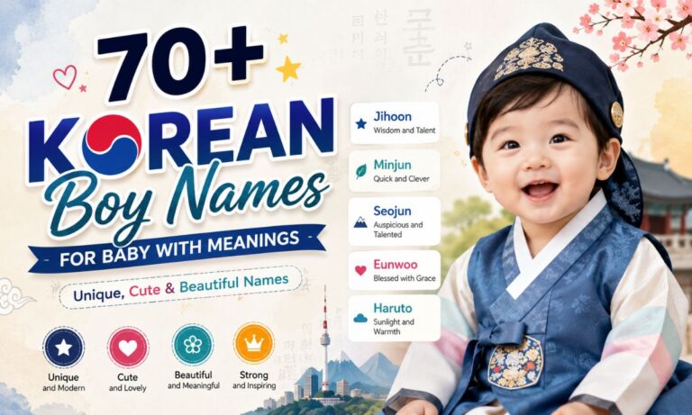 70+ Korean Boy Names for Baby With Meanings Unique, Cute & Beautiful Names