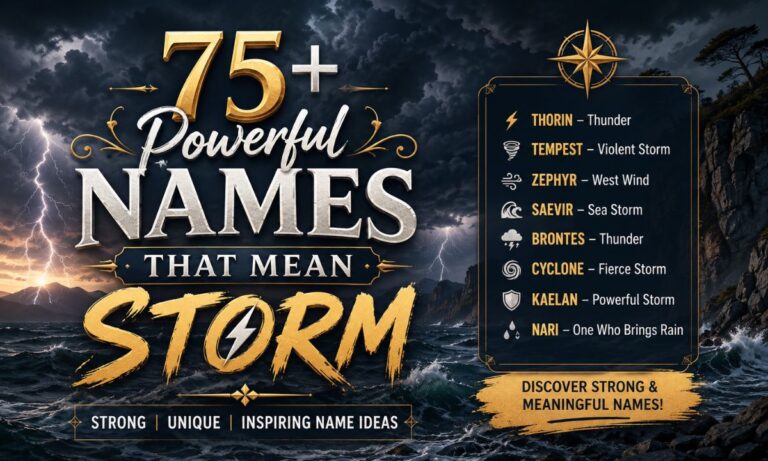 75+ Powerful Names That Mean Storm Strong, Unique & Inspiring Name Ideas