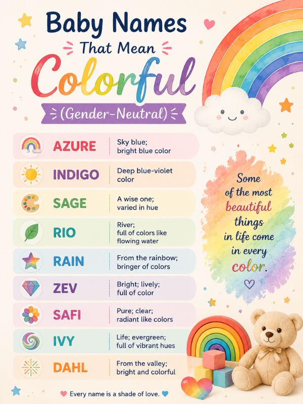 _Baby Names That Mean Colorful (Gender-Neutral)