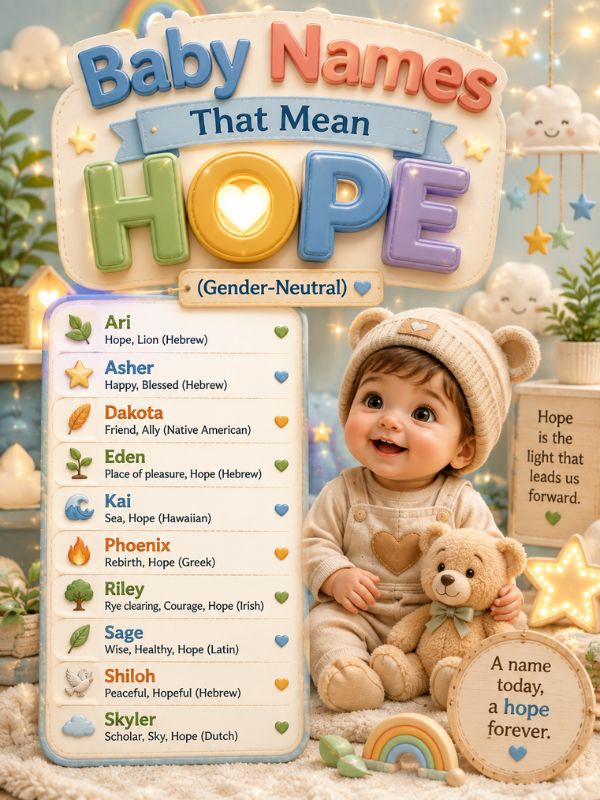 Baby Names That Mean Hope (Gender-Neutral)