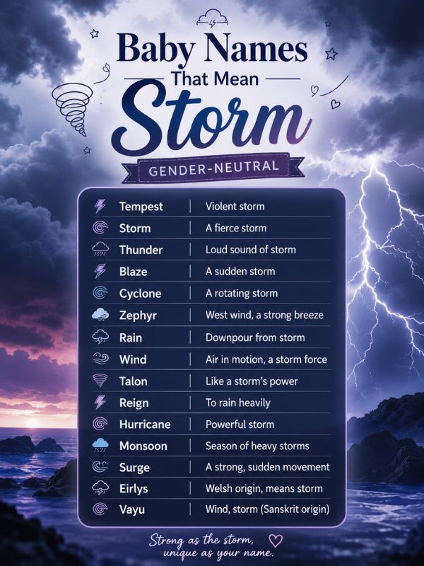 _Baby Names That Mean Storm (Gender-Neutral)