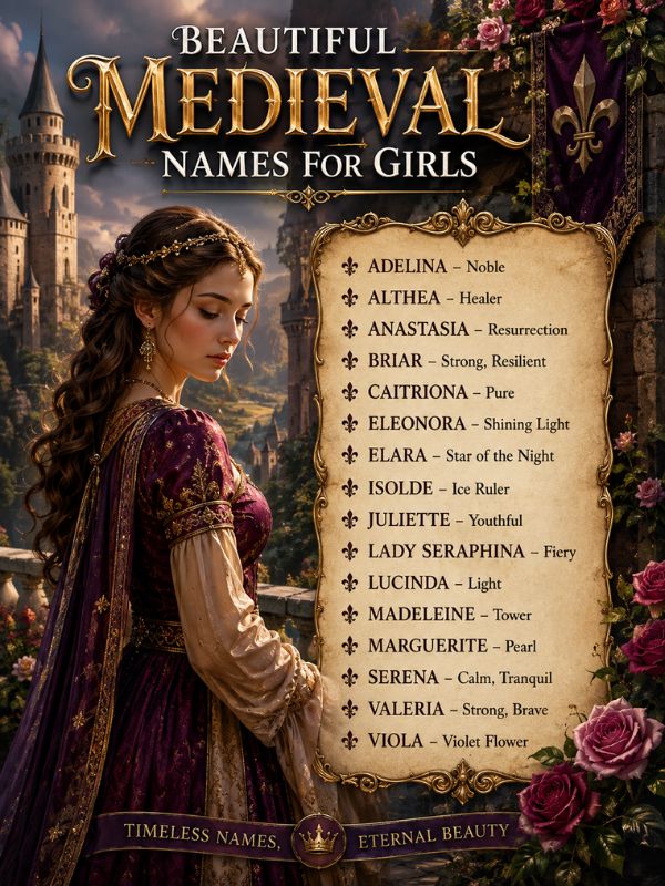 _Beautiful Medieval Names For Girls