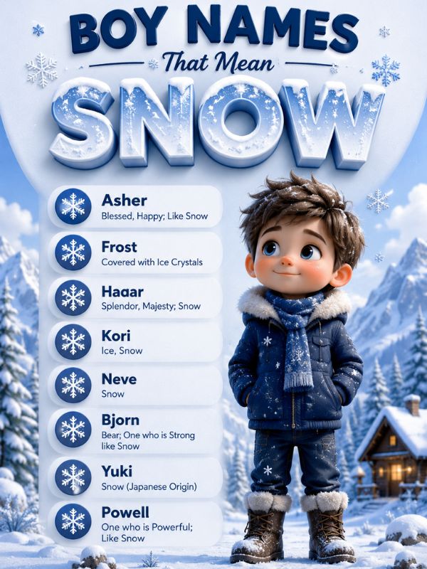 Boy Names That Mean Snow