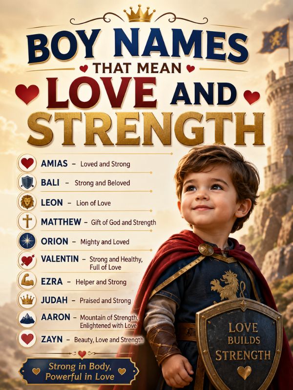 Boy names that mean love and strength