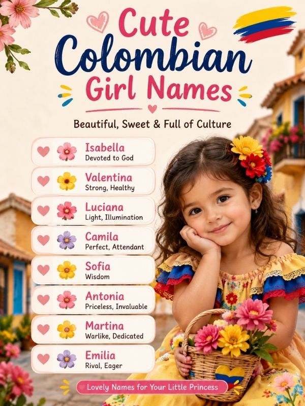 Cute Colombian Girl Names