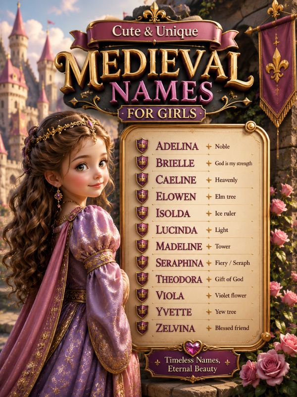 _Cute & Unique Medieval Names For Girls