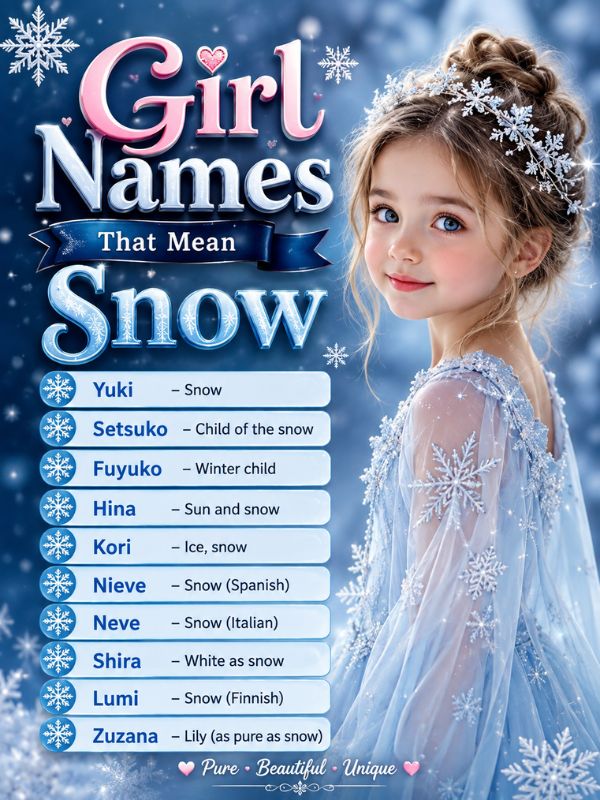 Girl Names That Mean Snow