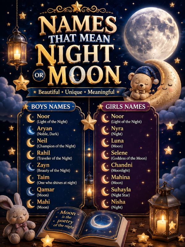 Names that mean night or moon