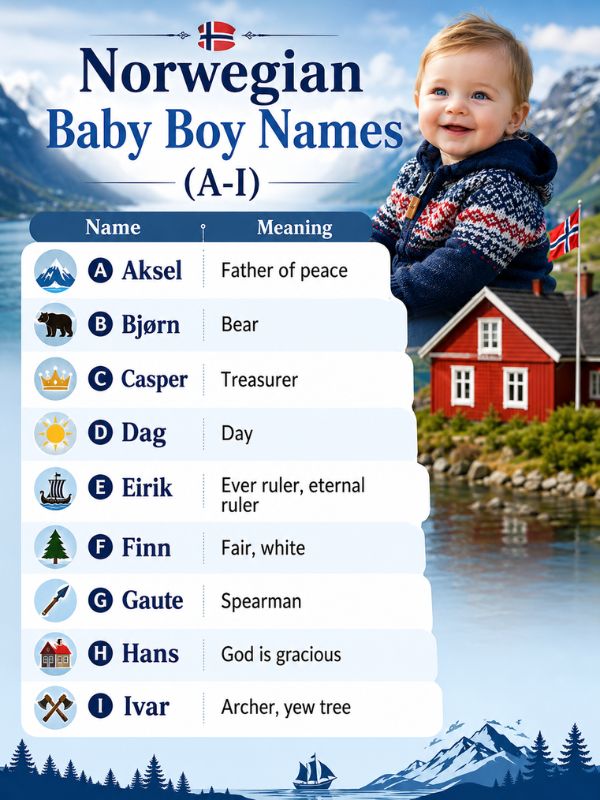 _Norwegian Baby Boy Names (A-I)