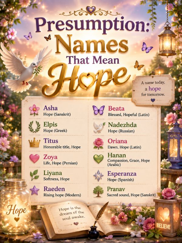 Presumption Names That Mean Hope