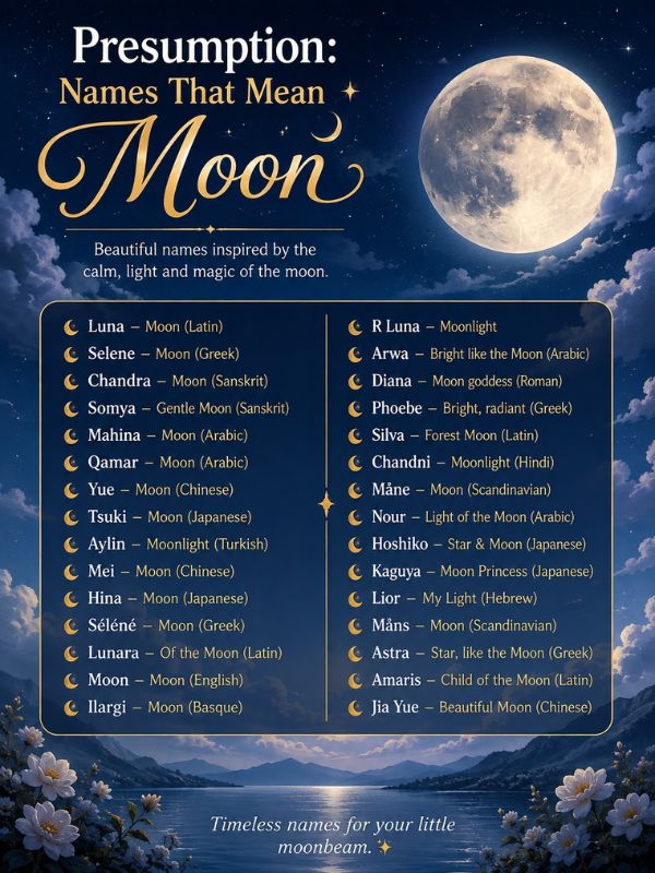 Presumption Names That Mean Moon