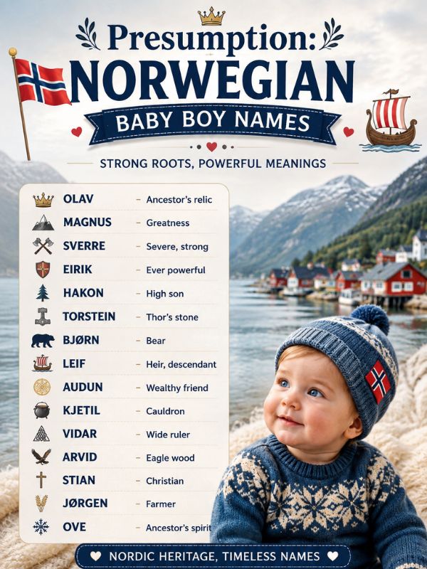 Presumption Norwegian Baby Boy Names