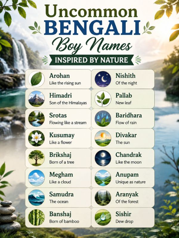 Uncommon Bengali Boy Names Inspired by Nature (1)
