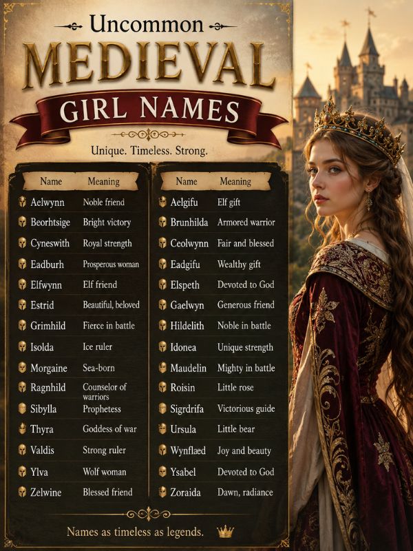 Uncommon medieval girl names